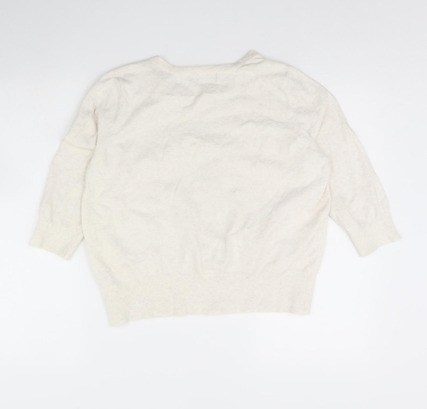 M&S Womens Ivory   Cardigan Jumper Size 16