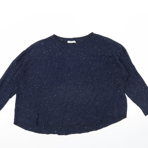 Mulaya Womens Blue   Pullover Jumper Size L