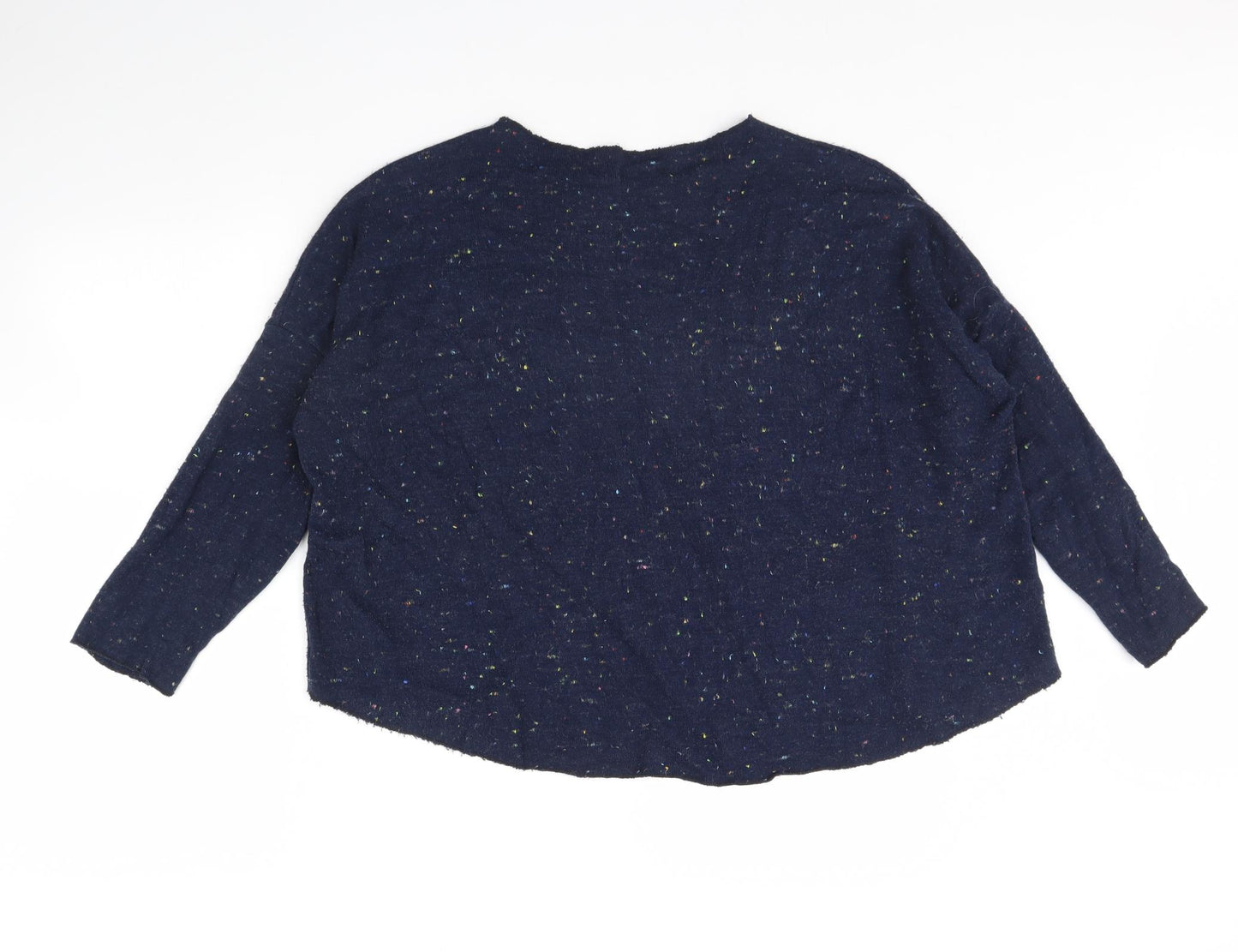 Mulaya Womens Blue   Pullover Jumper Size L