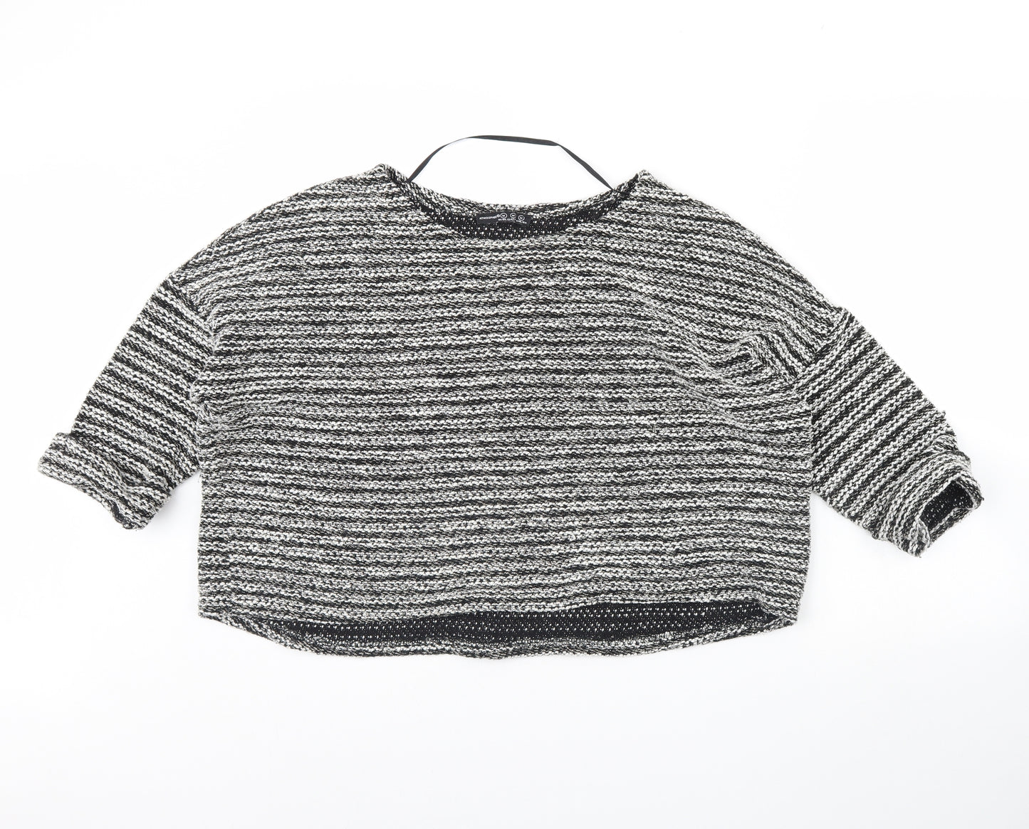 Atmosphere Womens Black Herringbone  Pullover Jumper Size M