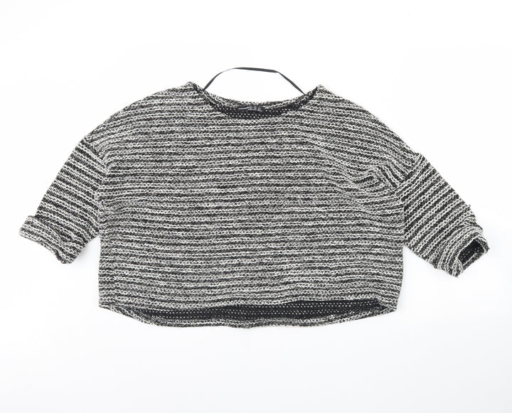 Atmosphere Womens Black Herringbone  Pullover Jumper Size M
