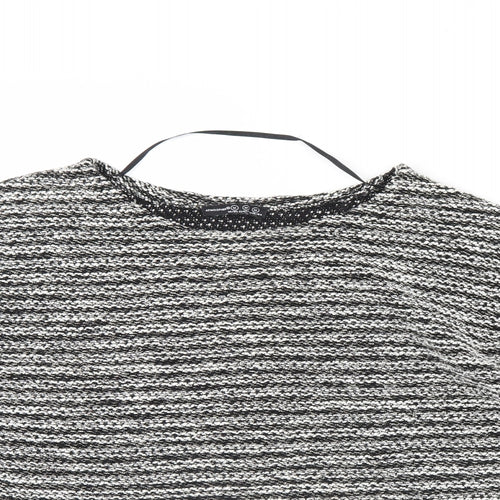 Atmosphere Womens Black Herringbone  Pullover Jumper Size M