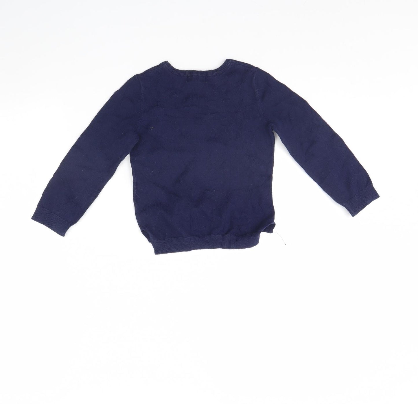 H&M Girls Blue   Pullover Jumper Size 2 Years  - star