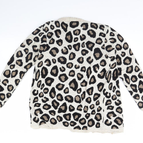 Pura Moda Womens Brown Animal Print  Jacket  Size M