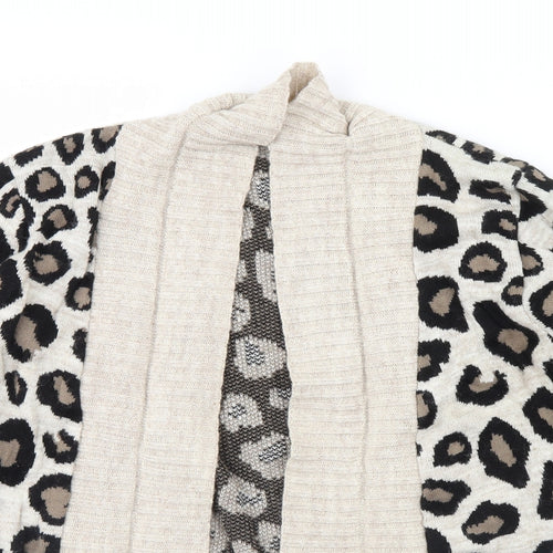 Pura Moda Womens Brown Animal Print  Jacket  Size M