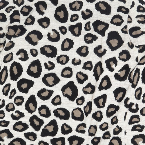 Pura Moda Womens Brown Animal Print  Jacket  Size M