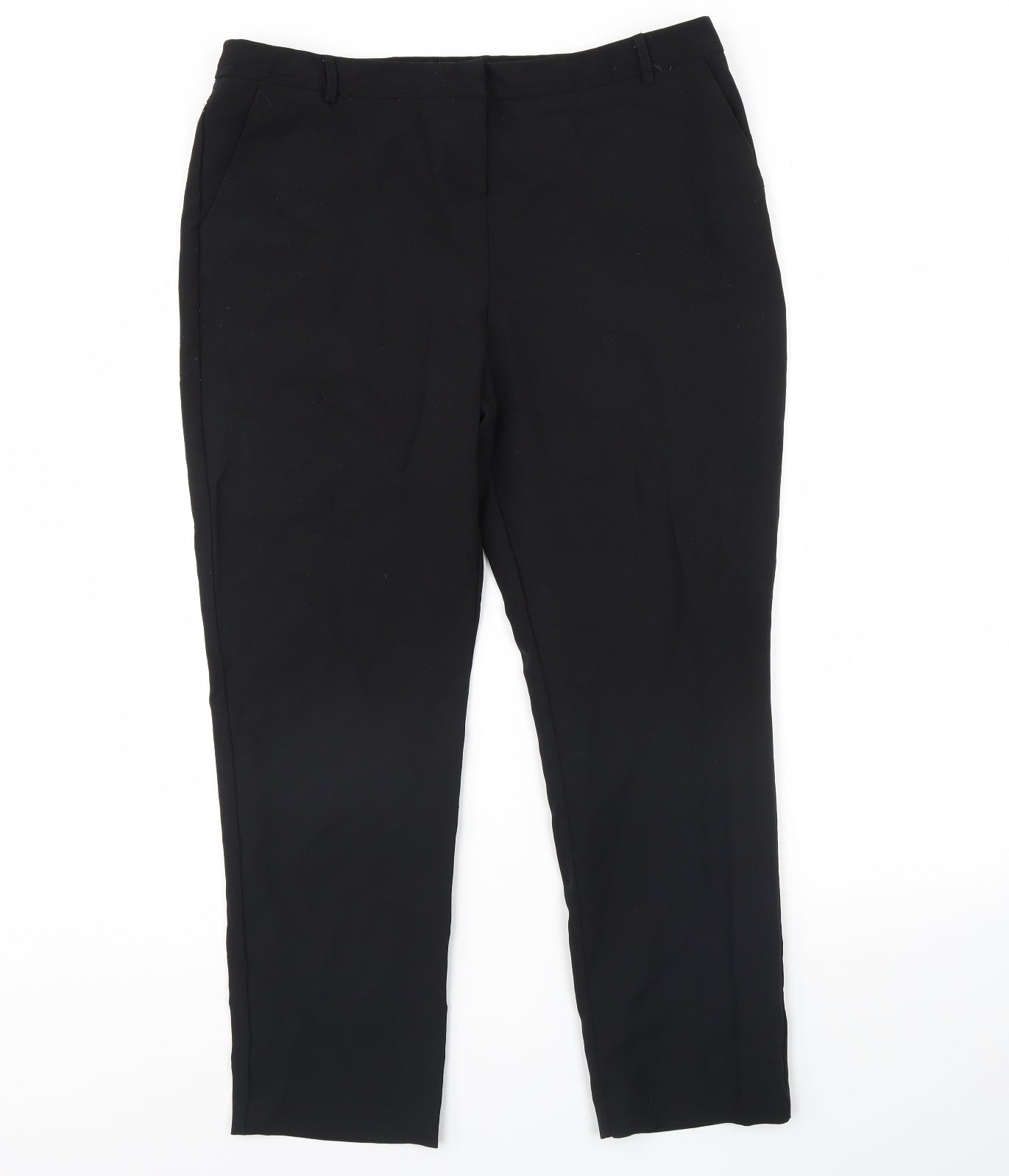 Peacocks Womens Black   Dress Pants Trousers Size 16 L30 in