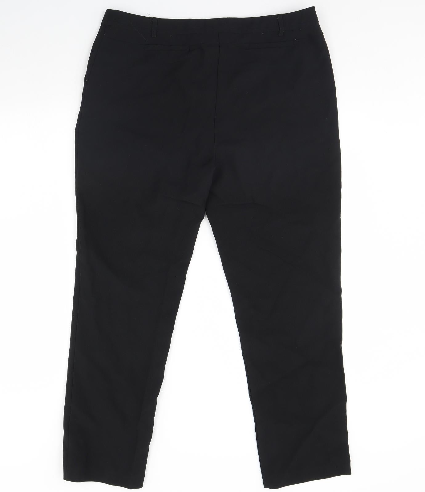 Peacocks Womens Black   Dress Pants Trousers Size 16 L30 in