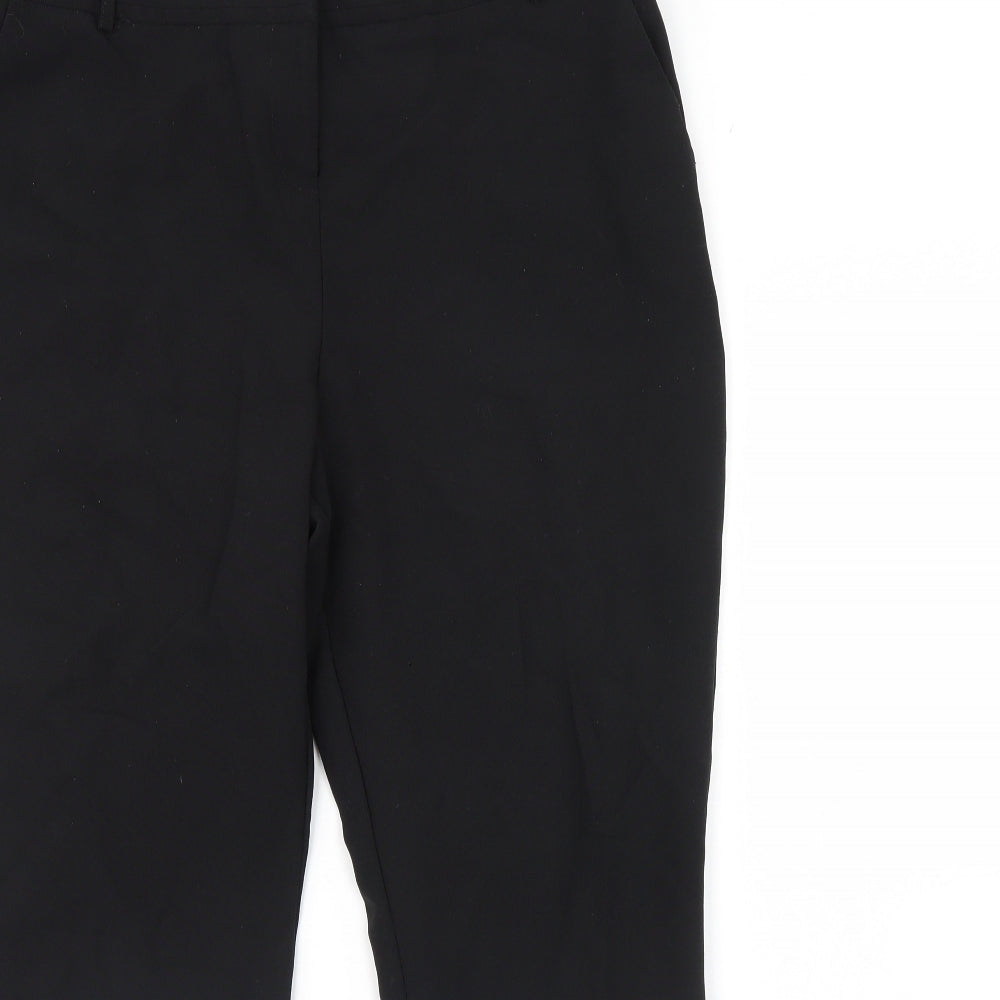 Peacocks Womens Black   Dress Pants Trousers Size 16 L30 in