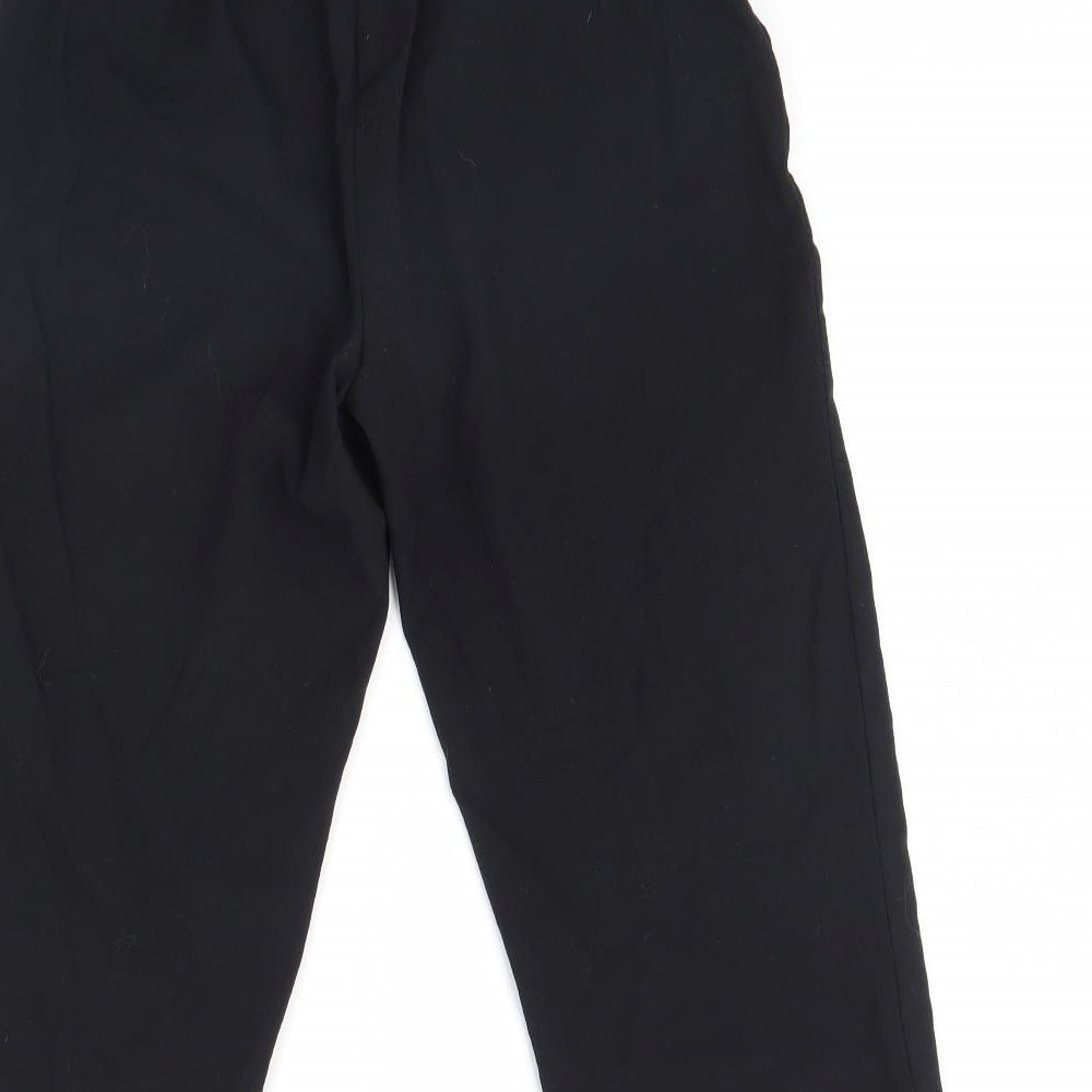 Papaya Womens Black   Cropped Trousers Size 10 L20 in