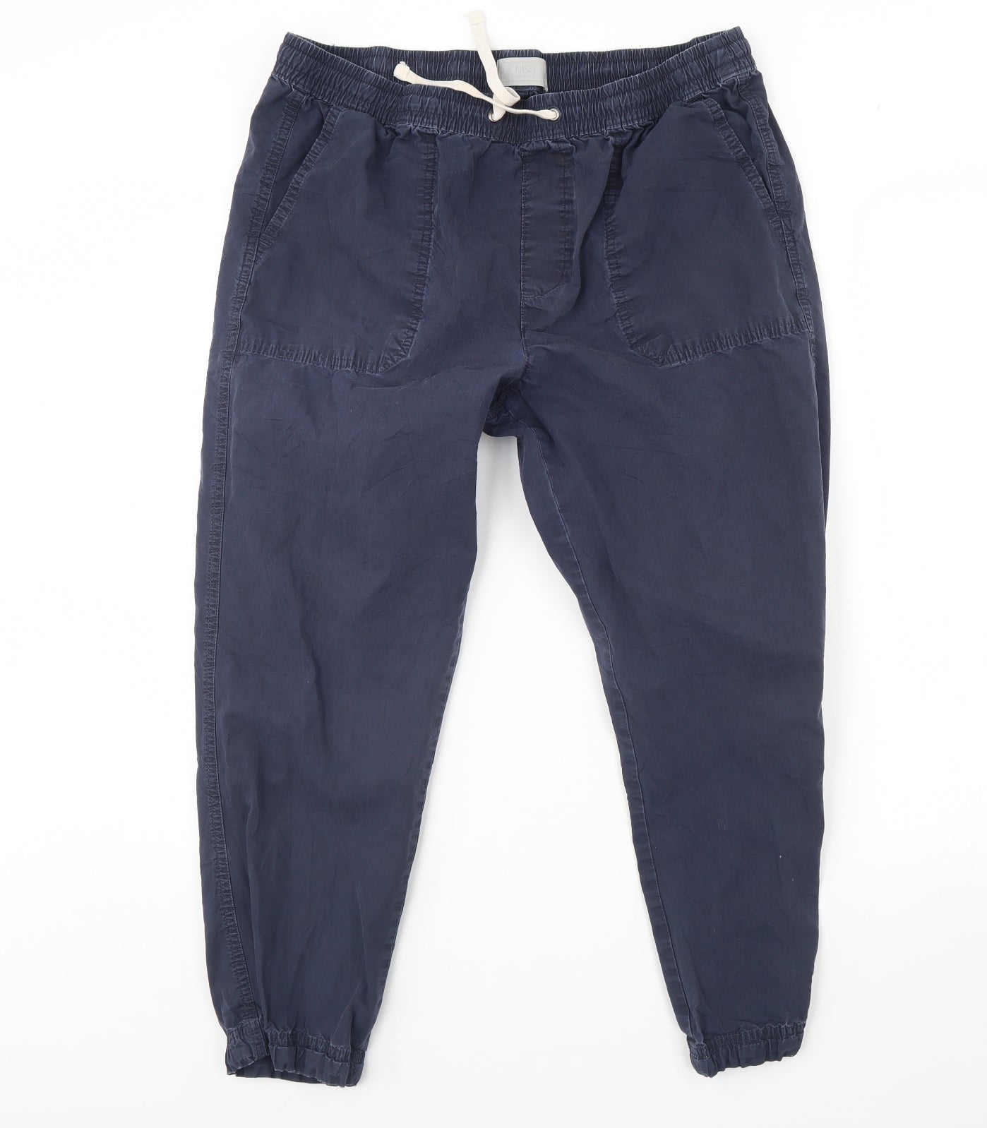 m&s Mens Blue   Trousers  Size 36 L28 in