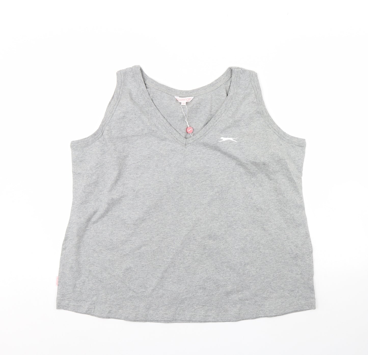 Slazenger Womens Grey   Basic Tank Size 22