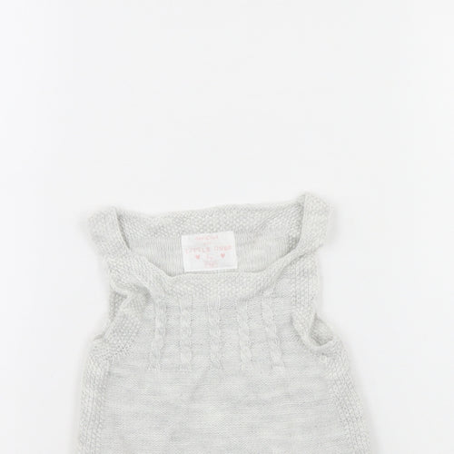 F&F Girls Grey   Jumper Dress  Size 9-12 Months