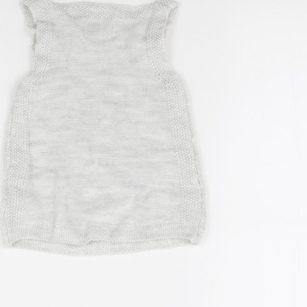 F&F Girls Grey   Jumper Dress  Size 9-12 Months