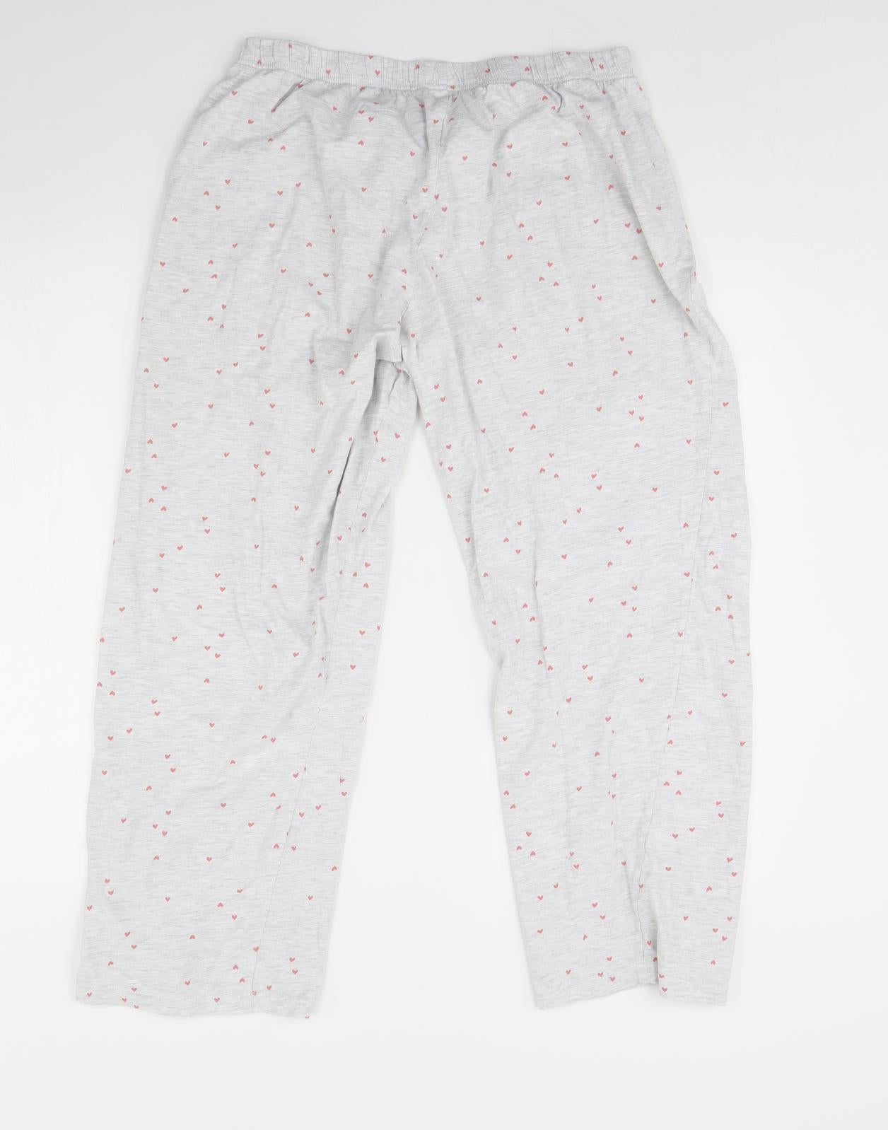 F&F Womens Grey Polka Dot  Cami Pyjama Pants Size 16