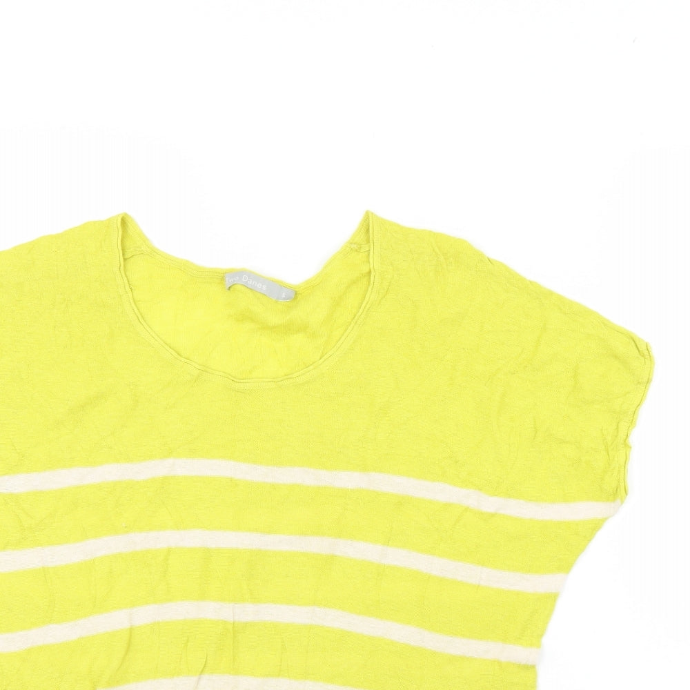 Two Danes Womens Green Striped  Basic Blouse Size S