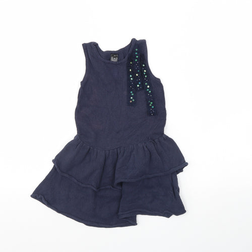 Cotton On Kids Girls Blue   Jumper Dress  Size 4 Years