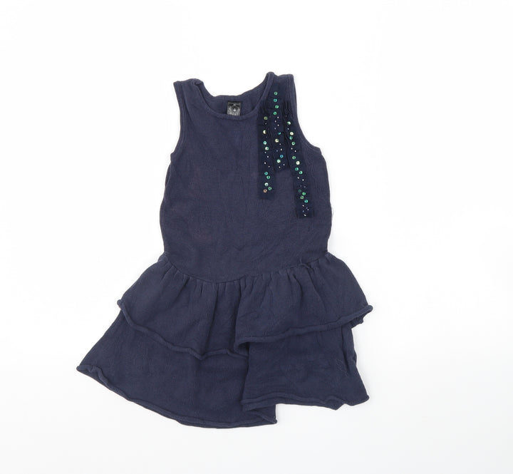 Cotton On Kids Girls Blue Jumper Dress Size 4 Years