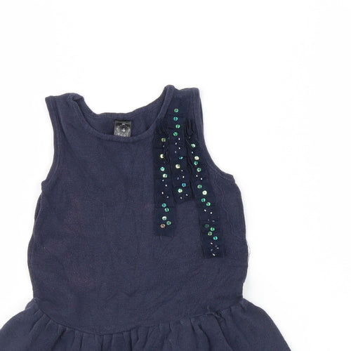 Cotton On Kids Girls Blue   Jumper Dress  Size 4 Years