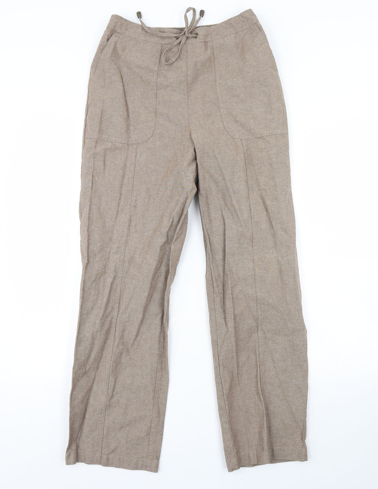 Isle Womens Beige   Trousers  Size 10 L30 in