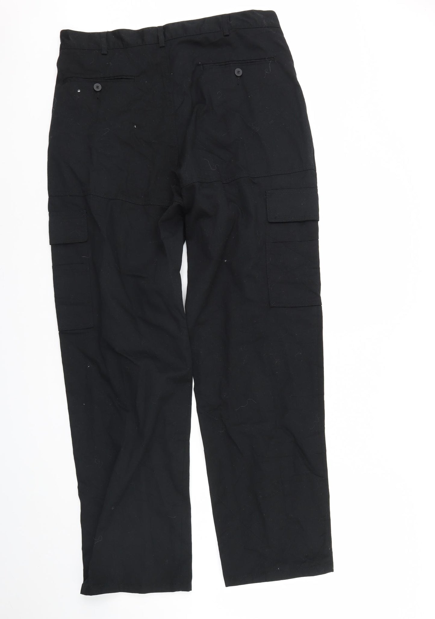 Dimensions Mens Black   Cargo Trousers Size XL L34 in