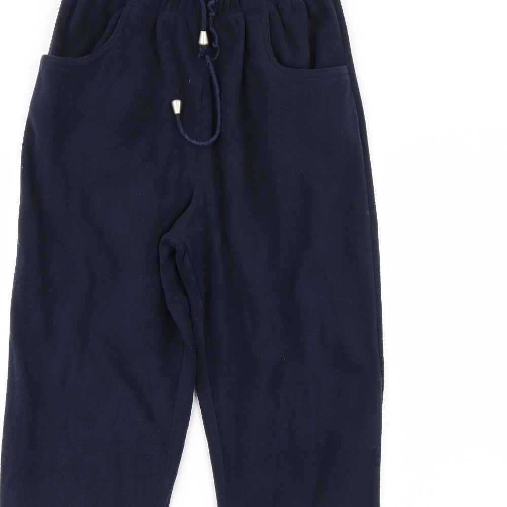 Damart Womens Blue  Fleece Jogger Trousers Size 10 L29 in