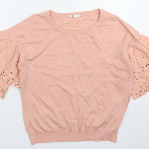 TU Womens Pink  Knit Pullover Jumper Size 12