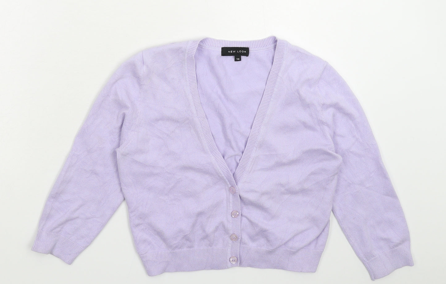 New Look Womens Purple  Knit Cardigan Jumper Size 10