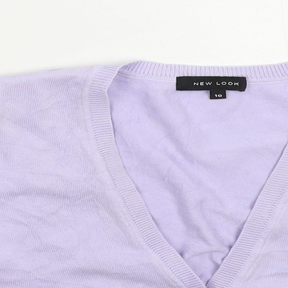 New Look Womens Purple  Knit Cardigan Jumper Size 10