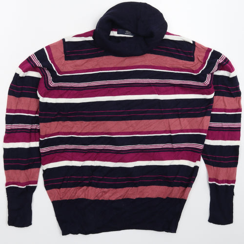 Isle Womens Multicoloured Striped Knit Pullover Jumper Size 16
