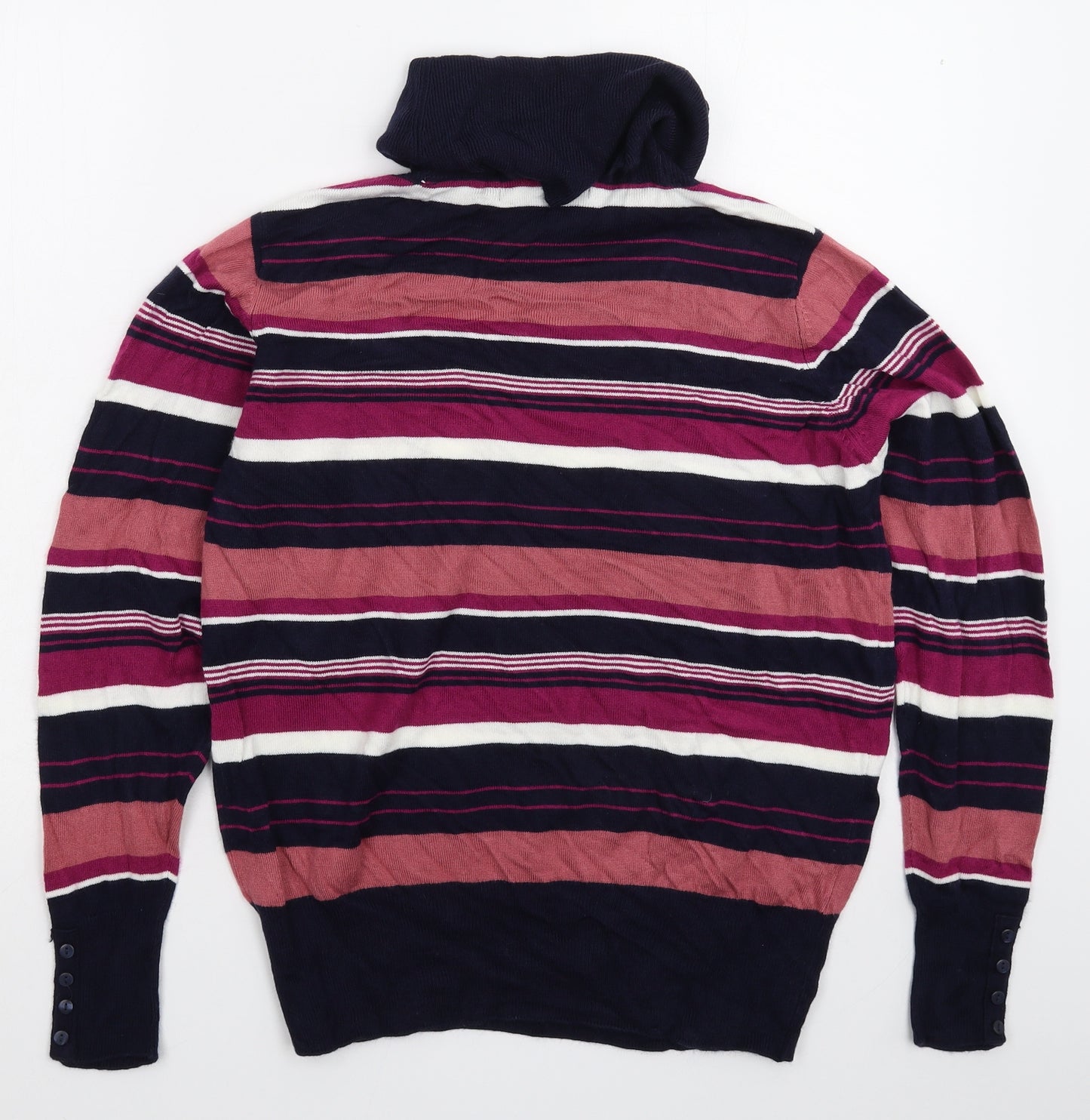 Isle Womens Multicoloured Striped Knit Pullover Jumper Size 16