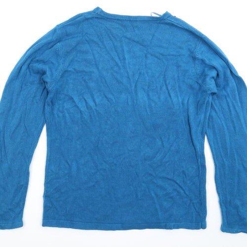 BM Womens Blue  Knit Pullover Jumper Size M