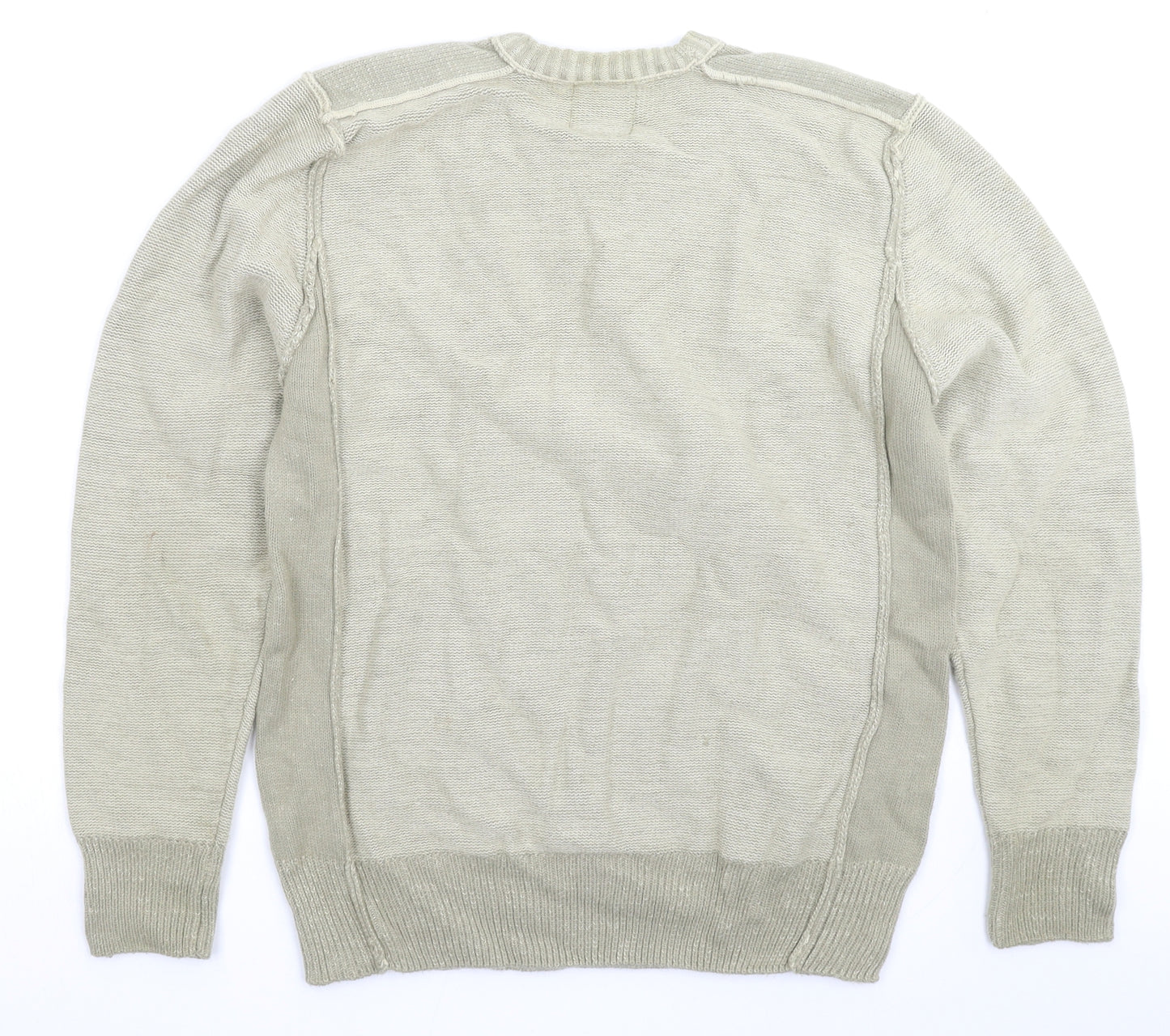 Petroleum Mens Green  Knit Pullover Jumper Size L