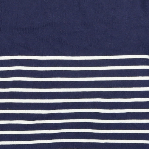 Marks and Spencer Womens Blue Striped Knit Pullover Jumper Size 12