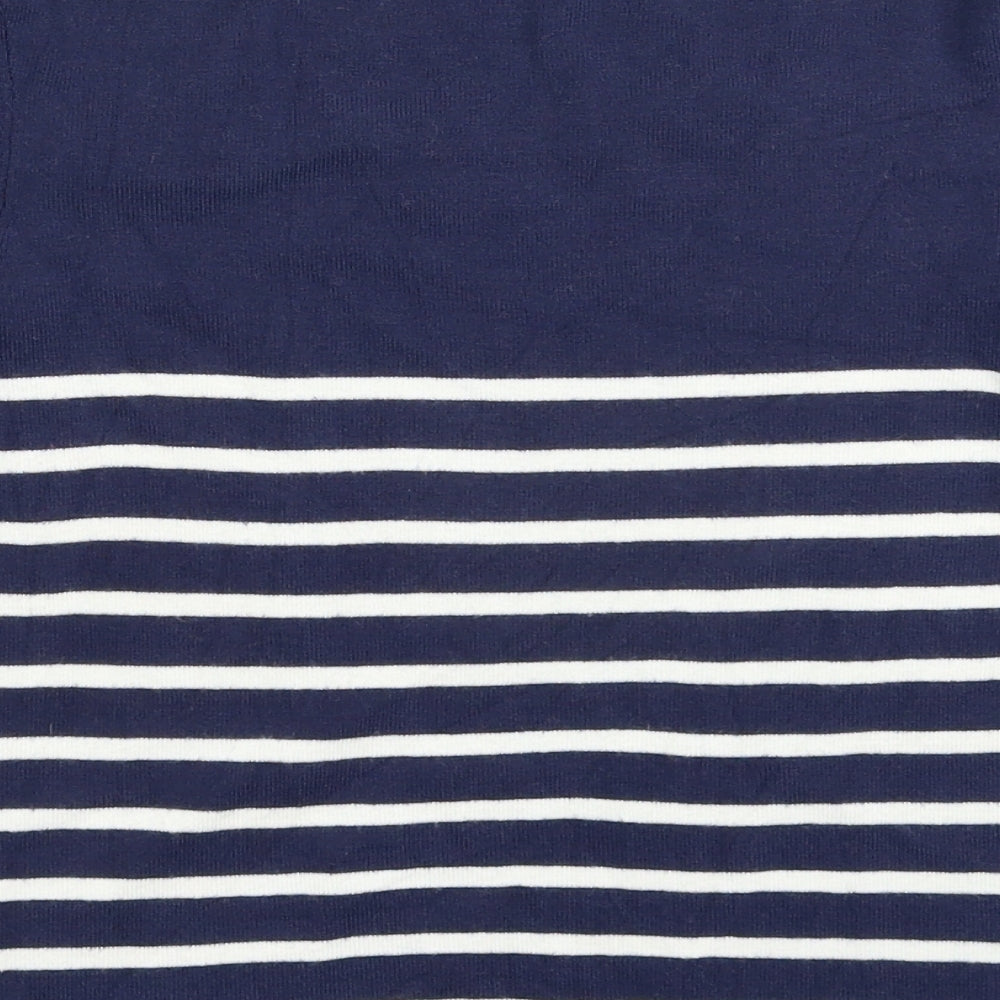 Marks and Spencer Womens Blue Striped Knit Pullover Jumper Size 12
