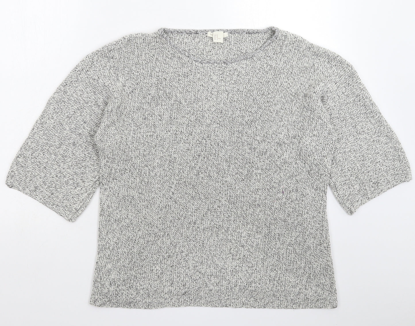 H&M Womens Grey  Knit Pullover Jumper Size M