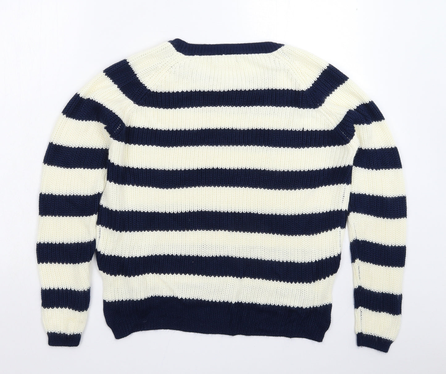 F&F Womens Multicoloured Striped Knit Pullover Jumper Size 16