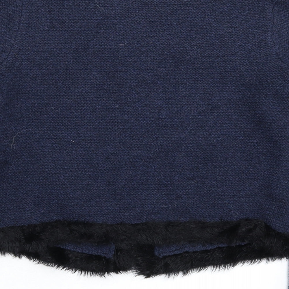 Jaeger Womens Blue  Knit Cardigan Jumper Size S