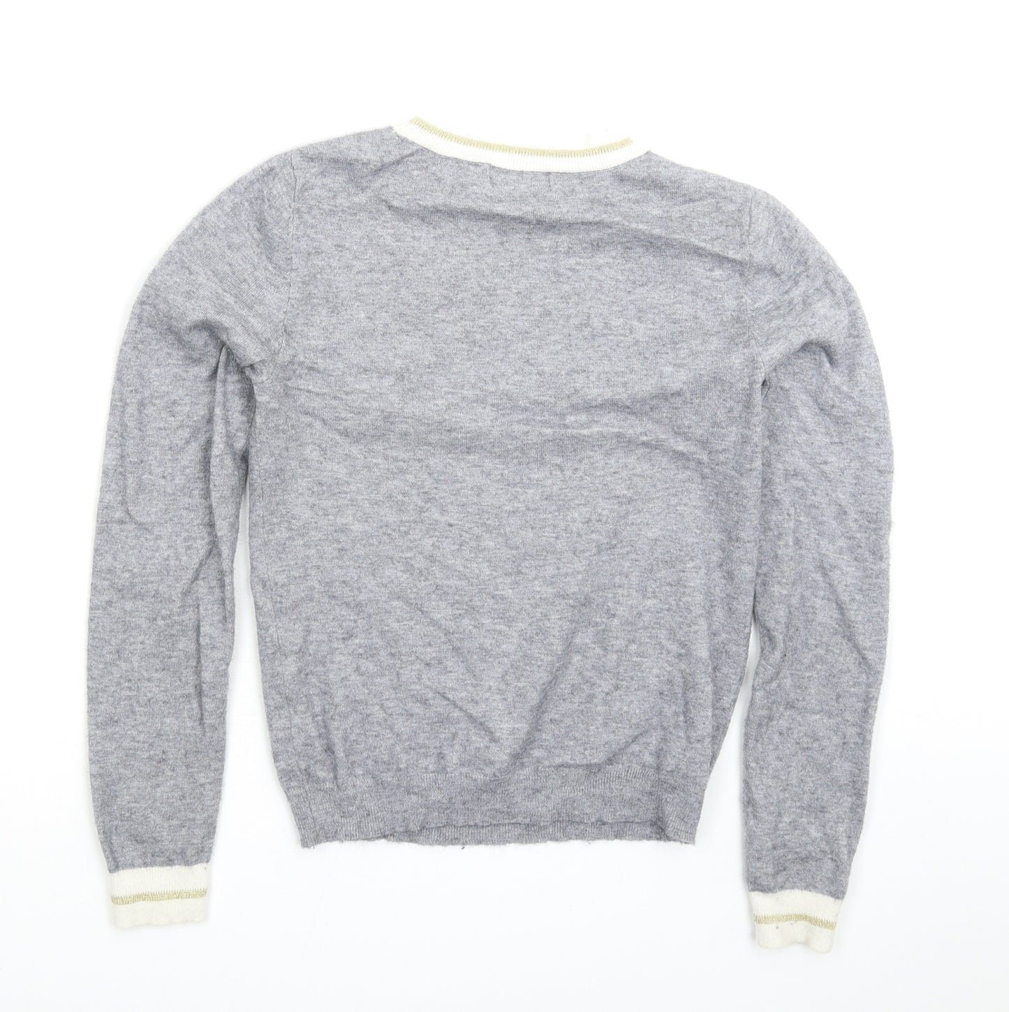 New Look Womens Grey  Knit Pullover Jumper Size 8