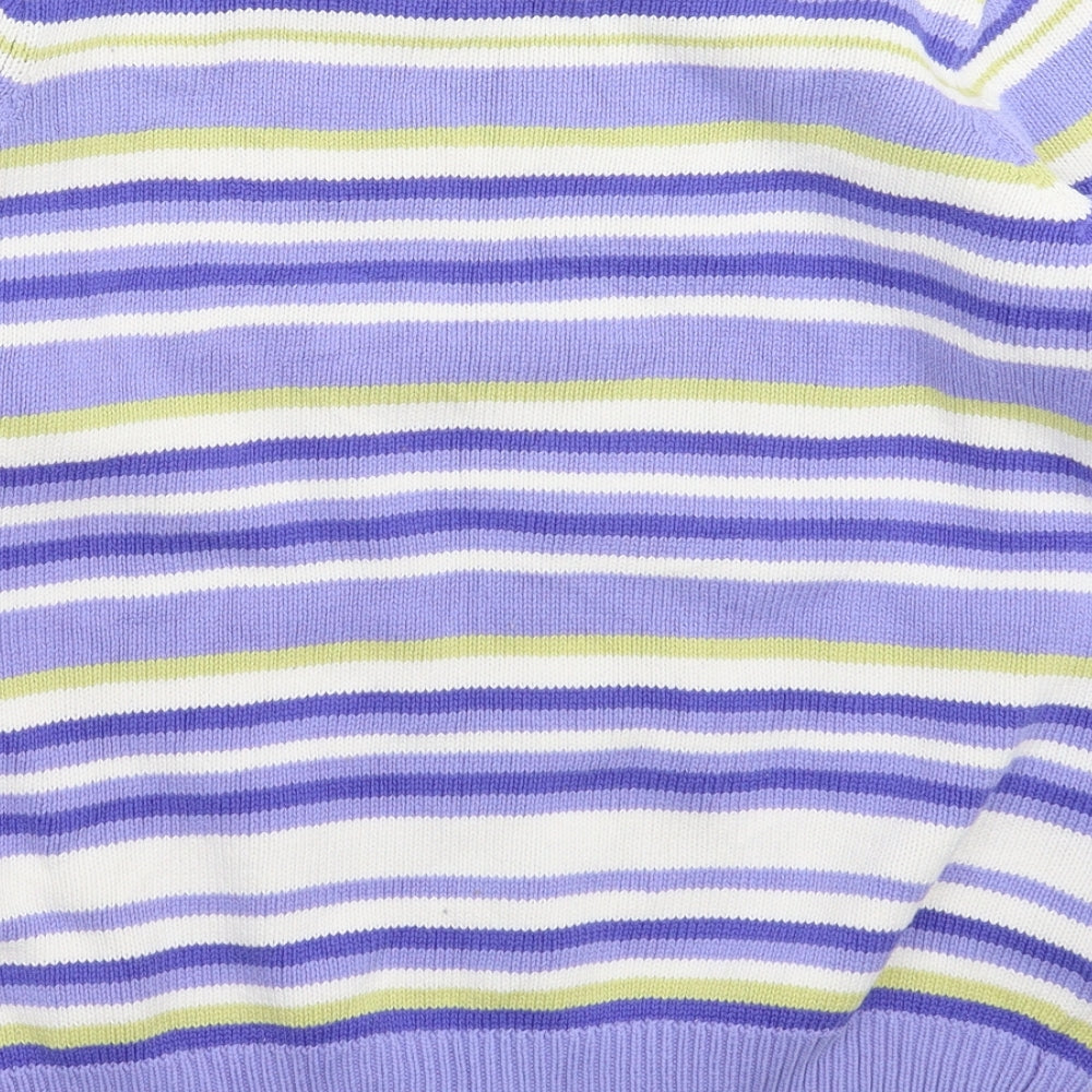 EWM Womens Multicoloured Striped Knit Pullover Jumper Size 20