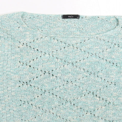 M&Co Womens Green  Knit Pullover Jumper Size 18