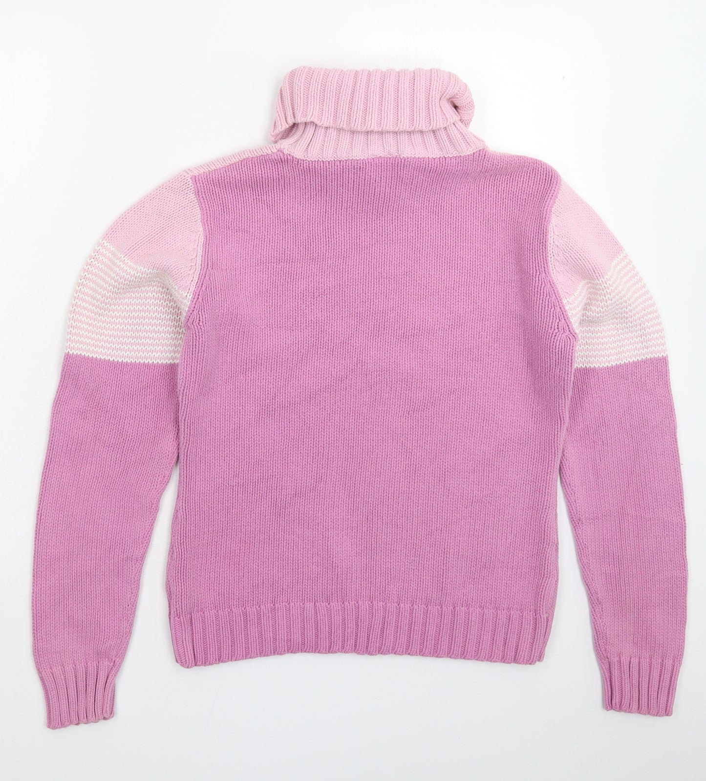 New Look Womens Pink Striped Knit Pullover Jumper Size 16