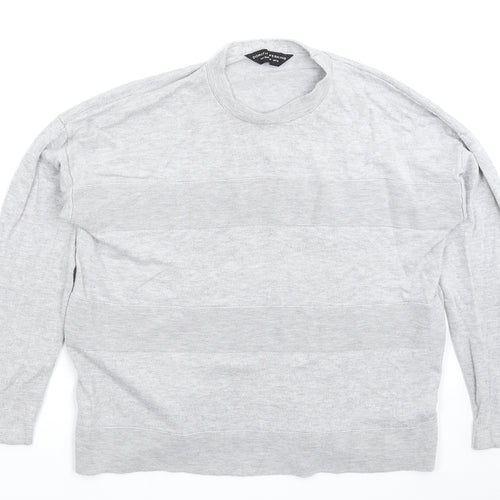 Dorothy Perkins Womens Grey  Knit Pullover Jumper Size 14