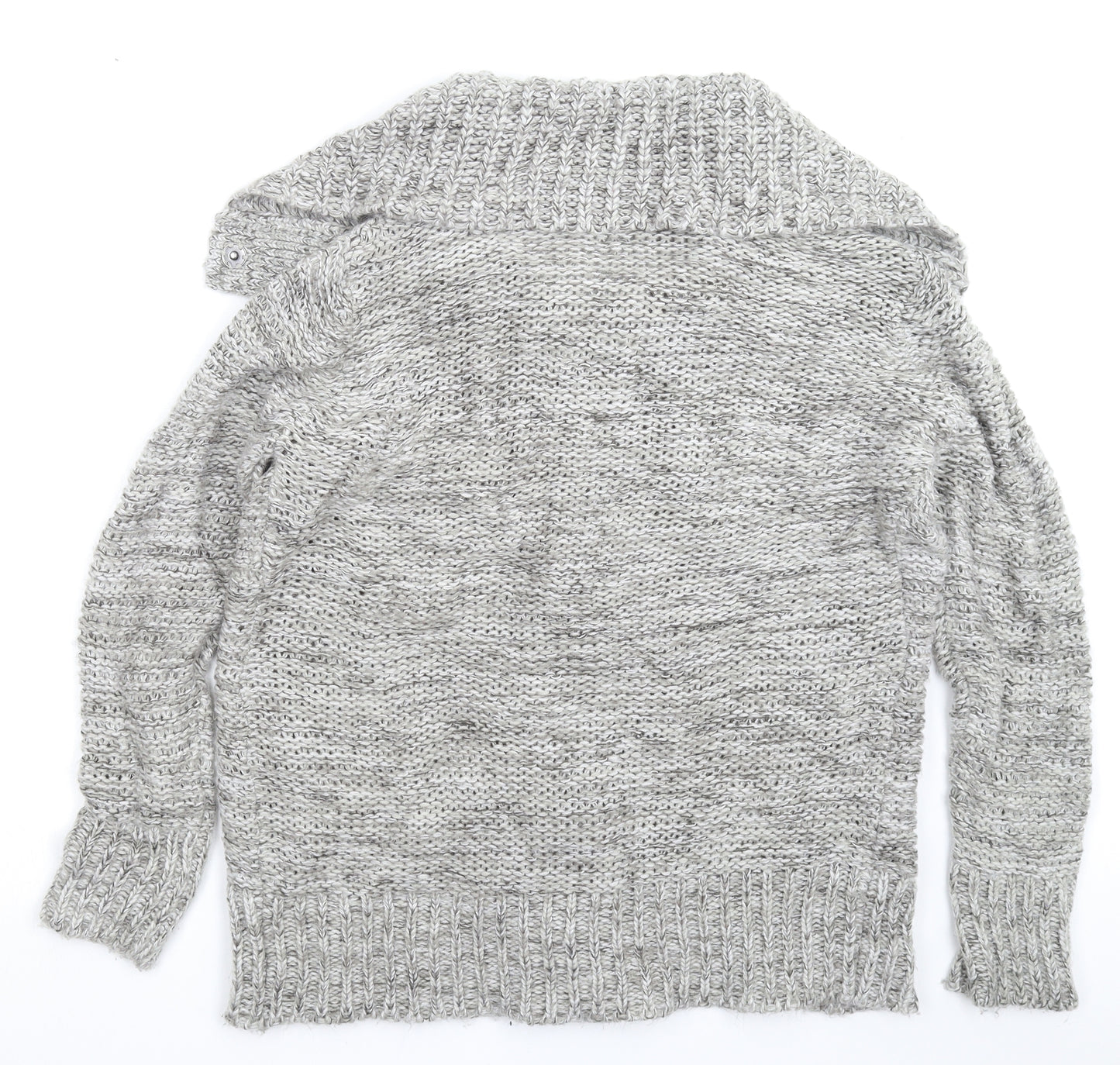 M&Co Womens Grey  Knit Cardigan Jumper Size L