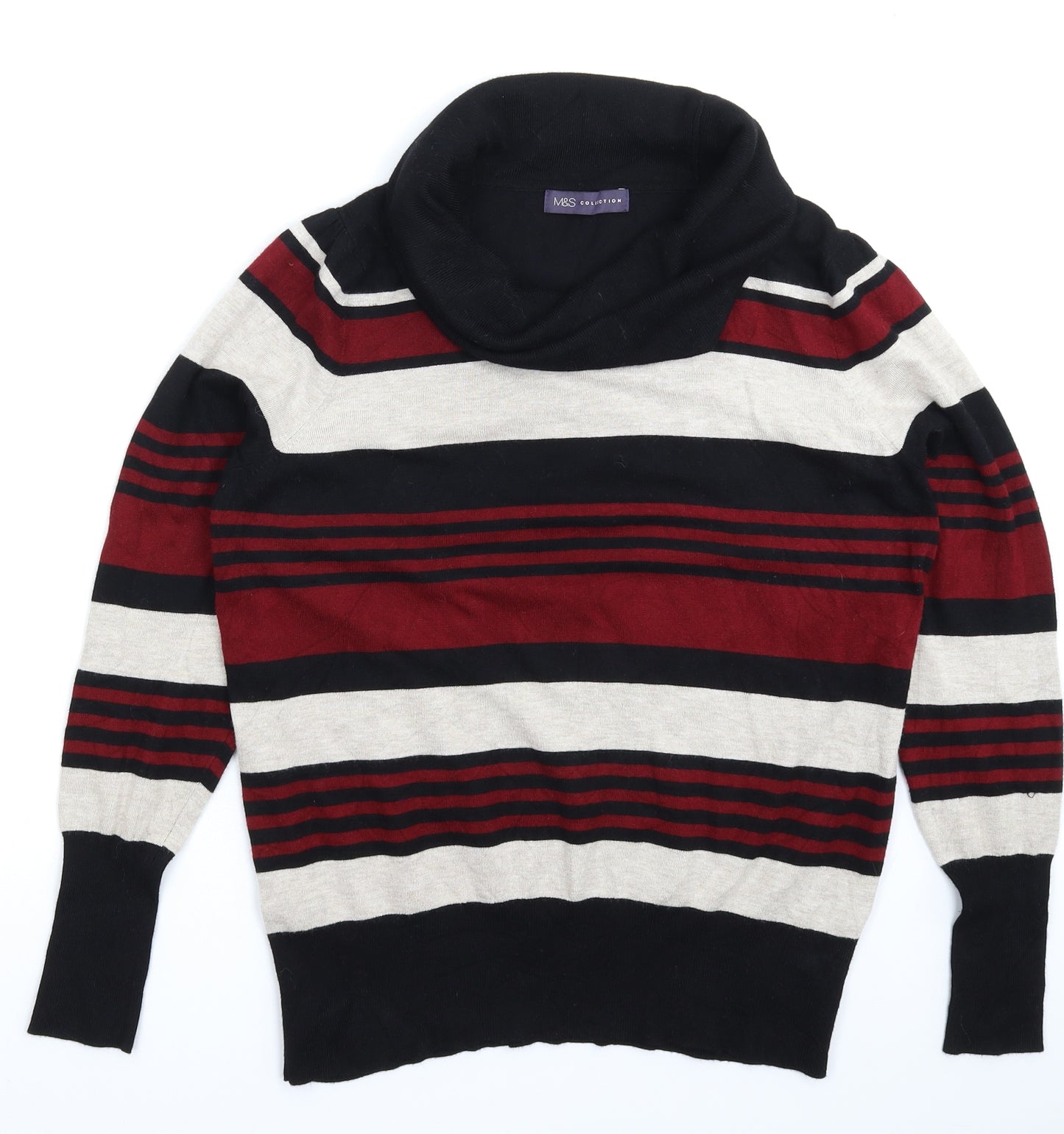 Marks and Spencer Womens Multicoloured  Knit Pullover Jumper Size 18