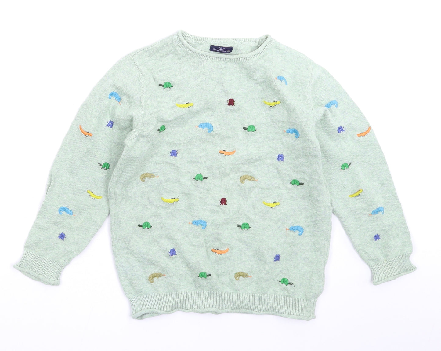 NEXT Girls Green  Knit Pullover Jumper Size 5-6 Years