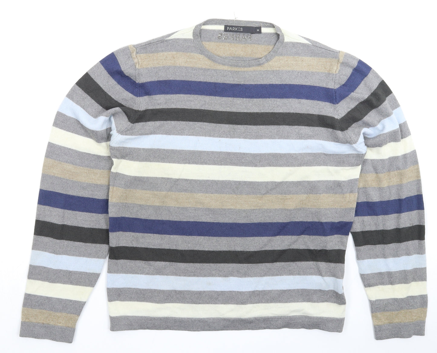 Parkes Womens Multicoloured Striped Knit Pullover Jumper Size M