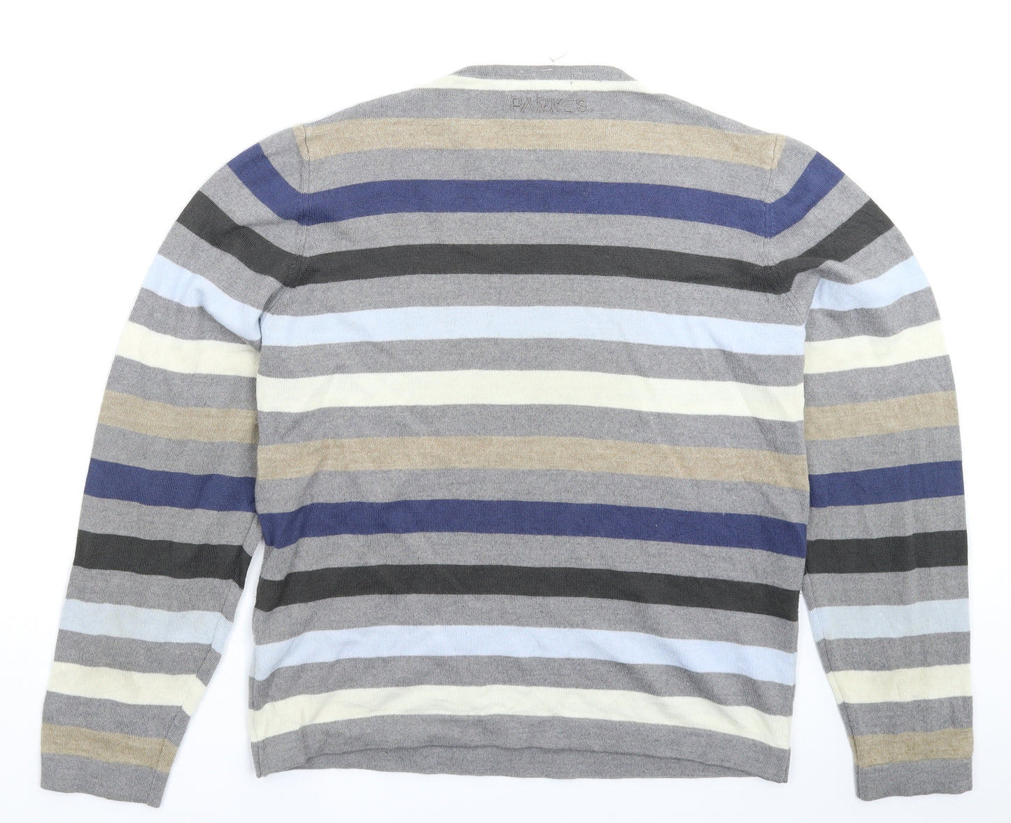 Parkes Womens Multicoloured Striped Knit Pullover Jumper Size M