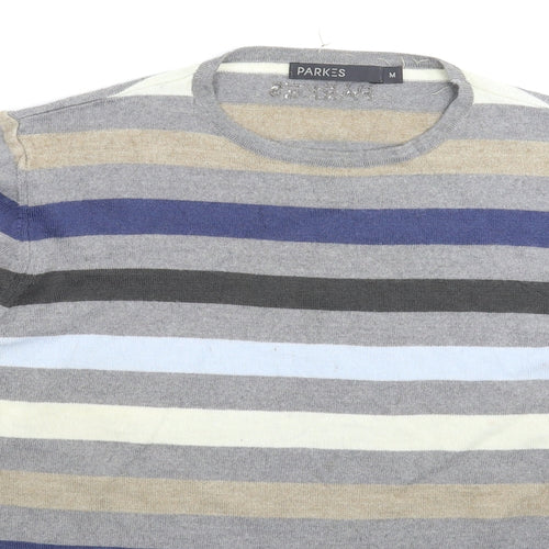 Parkes Womens Multicoloured Striped Knit Pullover Jumper Size M
