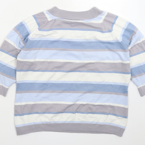 Bonmarché Womens Multicoloured Striped Knit Pullover Jumper Size L